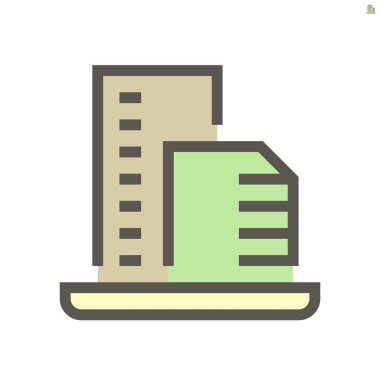 Emlak oluşturma vektör simgesi tasarımı, 48X48 piksel mükemmel ve düzenlenebilir vuruş.