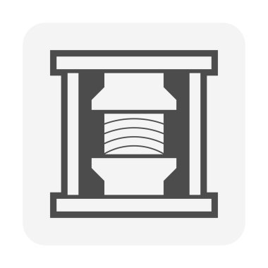 Tahta testi veya sıkıştırma vektör ikonu tasarımı.