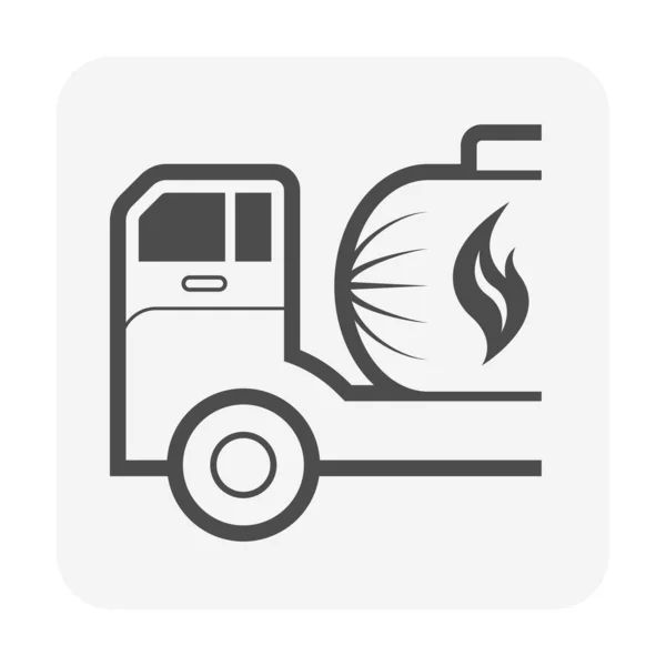 Truck Gas Tank Vector Icon Design — Stock Vector