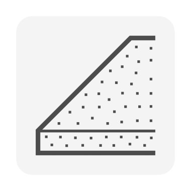 Ev vektör simgesi tasarımı için termal yalıtım malzemesi.