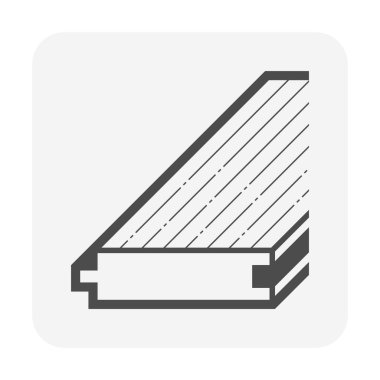 Ahşap zemin ya da zemin bitiş materyali ikonu tasarımı.