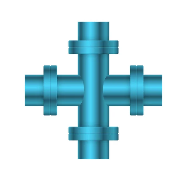 파이프 커넥터 아이콘 디자인 배경에 — 스톡 벡터