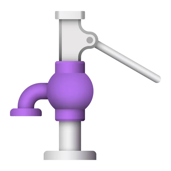 白い井戸水ポンプ設計 — ストックベクタ