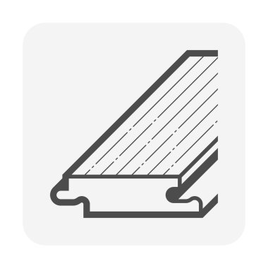 Ahşap zemin ya da zemin bitiş materyali ikonu tasarımı.