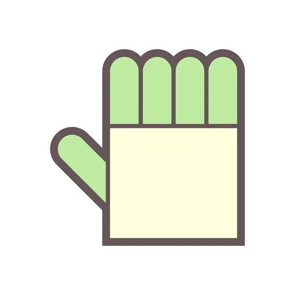 Heat Resistant Gloves Vector Icon Design White Background — Stock Vector