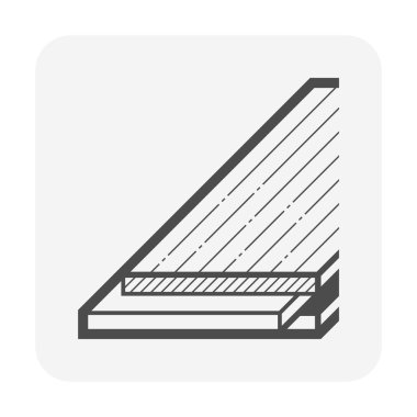 Ahşap zemin ya da zemin bitiş materyali ikonu tasarımı.