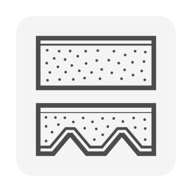 Beyaz arkaplanda beton çinko güverte vektör simgesi tasarımı.