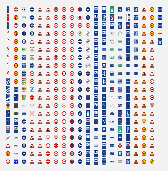 Señal Tráfico Por Carretera Símbolo España — Vector de stock