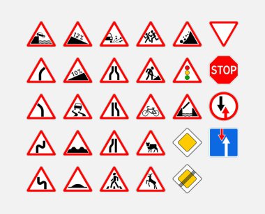 Yol trafik işareti sembolü Kazakistan
