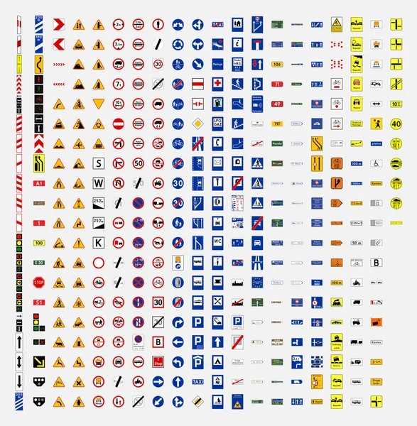 Sinalização Rodoviária Símbolo Polônia —  Vetores de Stock