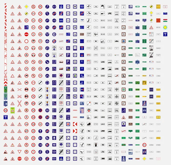 Verkeersbord Symbool Hongerig — Stockvector