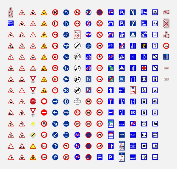 Señal Tráfico Vial Símbolo Francia — Vector de stock