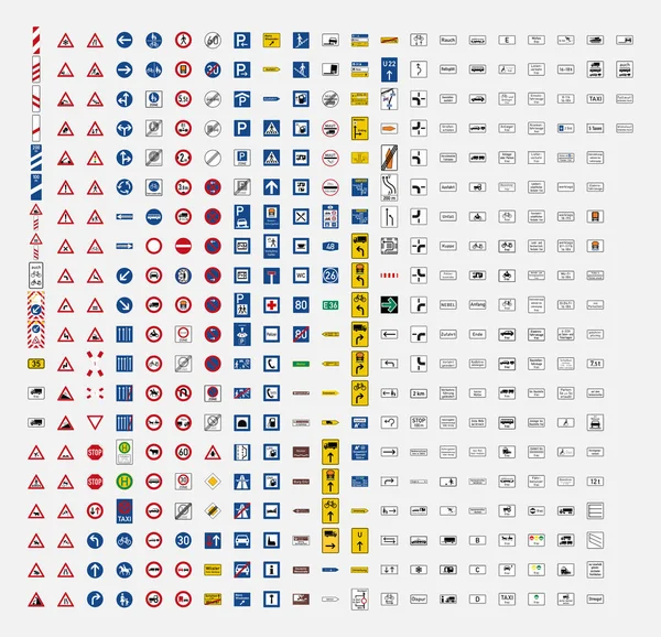 Señal Tráfico Carretera Símbolo Alemania — Vector de stock