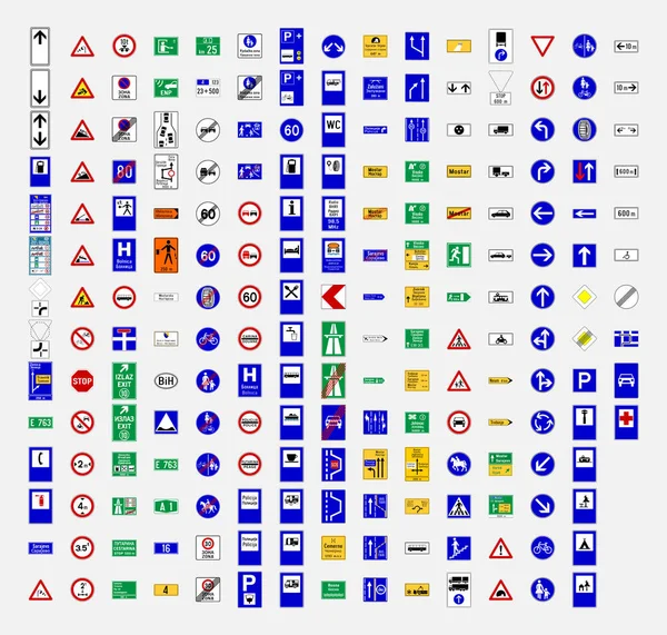Señal Tráfico Vial Símbolo Bosnia — Archivo Imágenes Vectoriales