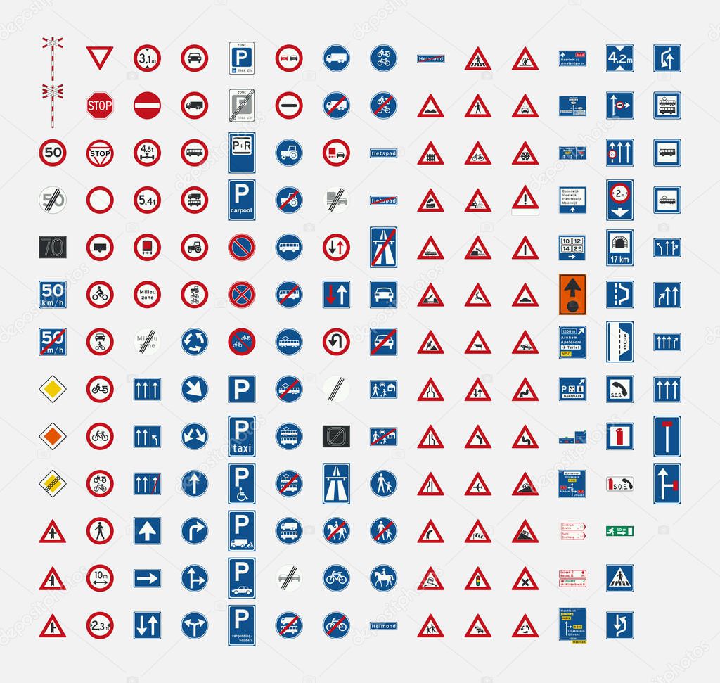 road traffic sign symbol netherland