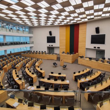 17 Şubat 2020 Litvanya Cumhuriyeti Seimas Salonu, Vilnius, Avrupa