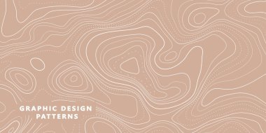 Soyut topografik harita çizgileri arka plan, moda desen çizgileri veya doku
