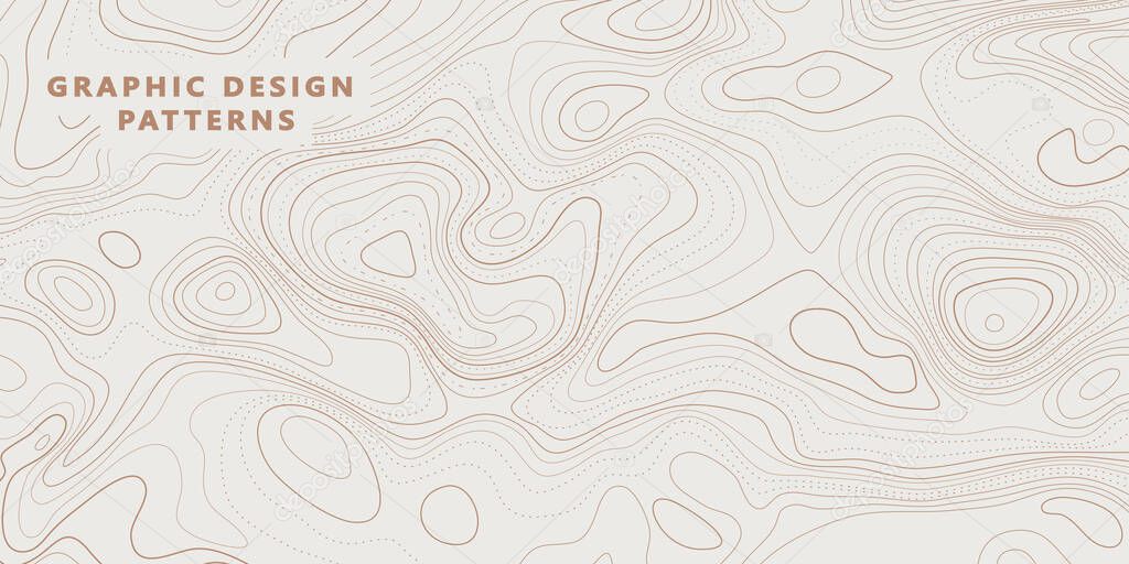 Abstract topographic map lines background, fashion pattern lines or texture