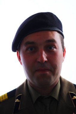 Beyaz arka planda SSCB 'nin askeri