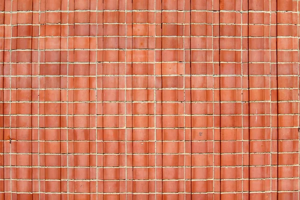 Texture Muro Decorativo Rosso Assetto Mattone Facciata Contesto — Foto Stock