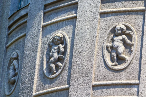 Διακόσμηση Του Κτιρίου Χύτευση Πέτρας Μωρό Μου Ένα Παράδειγμα Της — Φωτογραφία Αρχείου