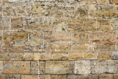 Bir şehir caddesindeki duvar dokusu, metin veya harf için kopyalama alanı olan arkaplan boşluğu.