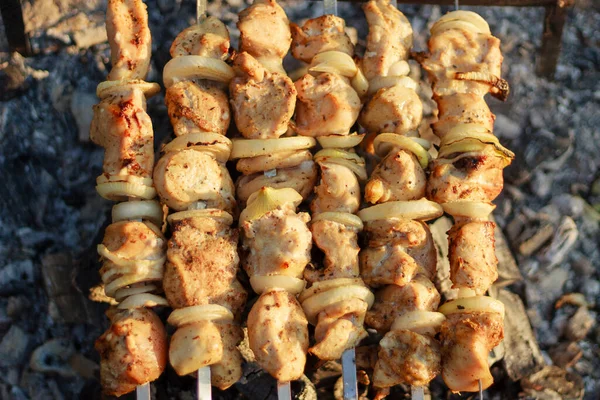 Kuřecí Kebab Špejlích — Stock fotografie