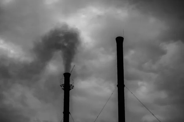 Pipe Avec Fumée Photo Noir Blanc Effet Vignettage — Photo