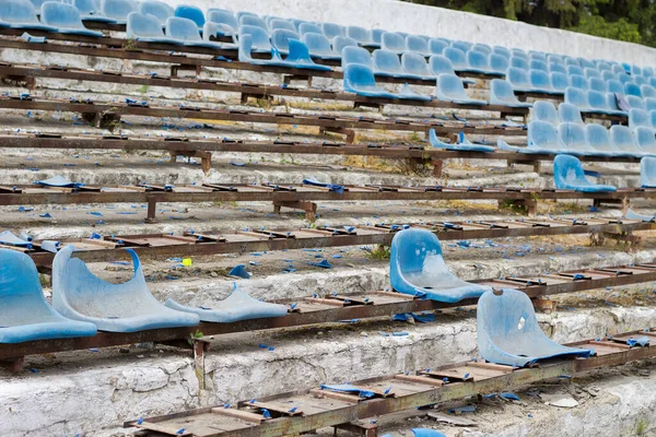 Kaputte Sitze Stadion Die Folgen Der Fan Ausschreitungen — Stockfoto