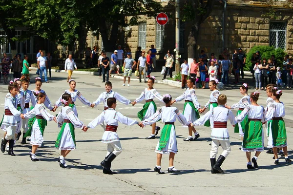 Balti Mołdawia Czerwca 2019 Folklor Autentyczne Święto Dzień Stroju Narodowego — Zdjęcie stockowe