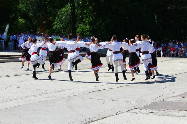 Balti Moldavsko Června 2019 Folklórní Svátek Den Národního Kostýmu Lidé — Stock fotografie