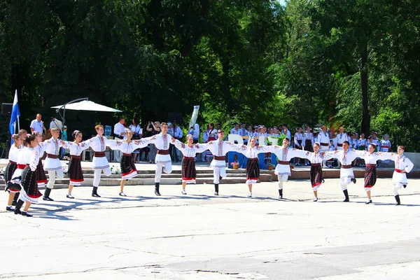 Balti Moldova Haziran 2019 Folklor Özgün Bayramı Ulusal Kostüm Günü — Stok fotoğraf