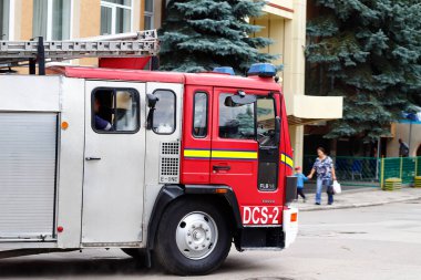 Balti, Moldova, 15 Ağustos 2017 Araba yangını