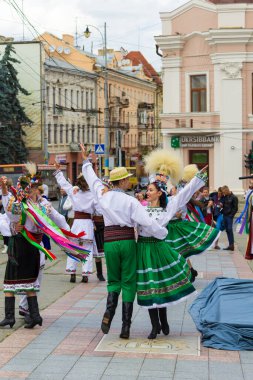 Chernivtsi, Ukrayna, 1 Temmuz 2018 Halka açık Bukovina Festivali