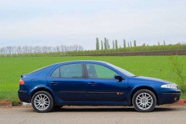 19 Nisan 2017 Balti, Moldova, Renault Laguna arabası. İllüstrasyon Editörü