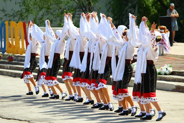 Balti Moldova June 2019 Folklore Authentic Holiday Day National Costume — Stock Photo, Image