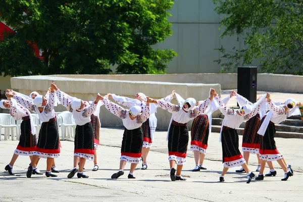 Balti Moldávia Junho 2019 Folclore Férias Autênticas Dia Traje Nacional — Fotografia de Stock