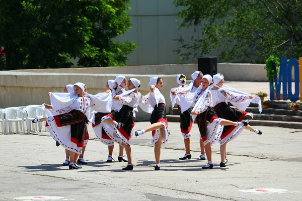 Balti Moldavien Juni 2019 Folklores Autentiska Högtid Dagen För Nationaldräkten — Stockfoto