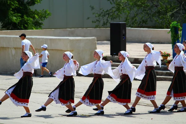 Balti Moldova June 2019 Folklore Authentic Holiday Day National Costume — Stock Photo, Image