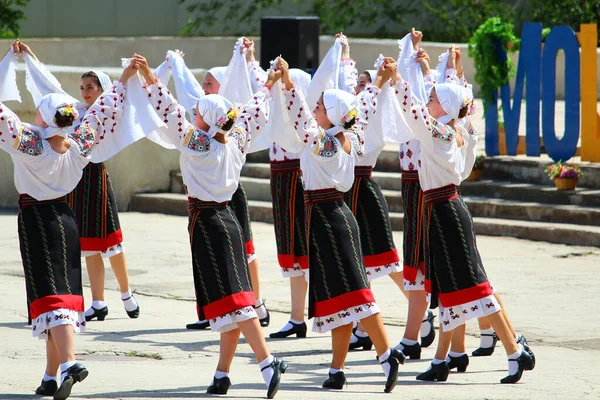 Balti Moldavsko Června 2019 Folklórní Svátek Den Národního Kostýmu Lidé — Stock fotografie