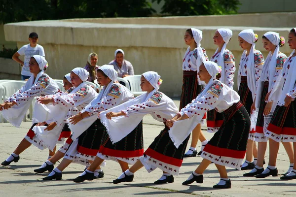 Balti Moldavien Juni 2019 Folklores Autentiska Högtid Dagen För Nationaldräkten — Stockfoto