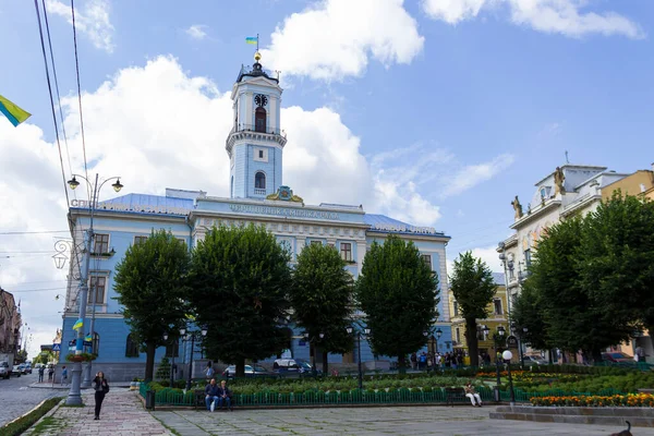 Chernivtsi Ucrania Julio 2018 Edificio Del Gobierno Municipal Acuerdo Con — Foto de Stock
