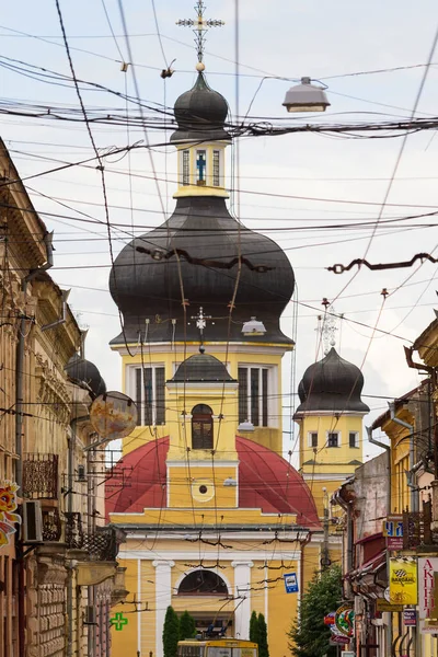 Chernivtsi Ukraina Juli 2018 Antagande Cathedral Russian Church Urban Miljö — Stockfoto