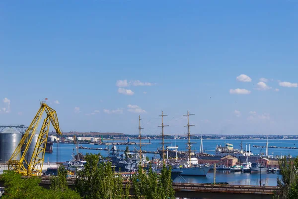 Odessa Ukraine July 2018 View Industrial Port Part City — Stock Photo, Image