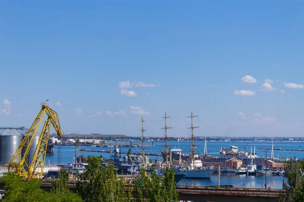 Odessa, Ukrayna 6 Temmuz 2018 Endüstriyel Liman Bölgesi