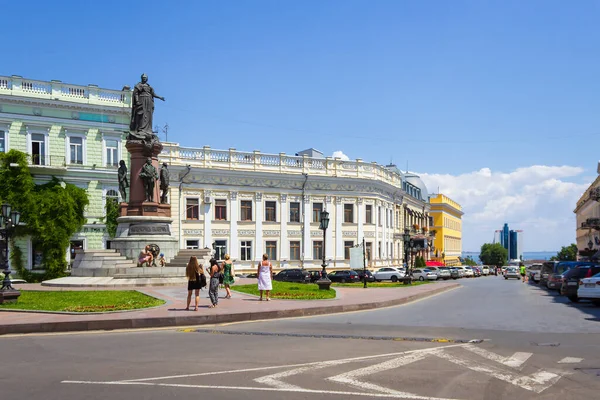 Odessa Ukraine Juli 2018 Denkmal Für Katharina Und Die Gründer — Stockfoto