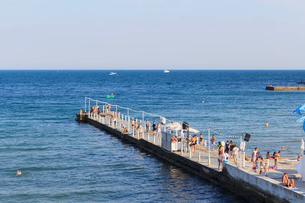 Odessa Ucrânia Julho 2018 Arcadia Beach Uma Das Praias Mais — Fotografia de Stock