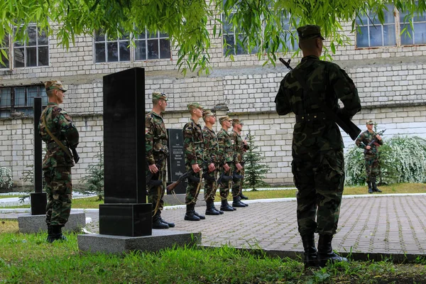 Balti Beltsy Moldavien Maj 2017 Segerparad Staden Soldater — Stockfoto