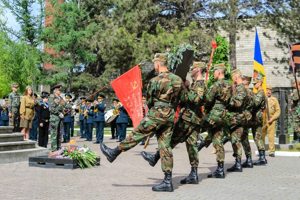 Balti Beltsy Moldavie Mai 2017 Défilé Victoire Dans Ville — Photo