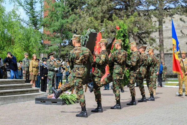 Balti Beltsy Moldavia Maggio 2017 Parata Della Vittoria Città — Foto Stock